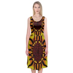 Disturbed Is An American Heavy Metal Band Logo Midi Sleeveless Dress