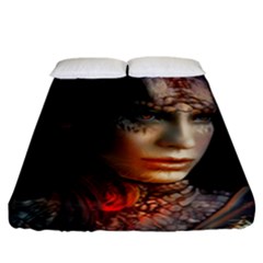 Digital Fantasy Girl Art Fitted Sheet (california King Size)