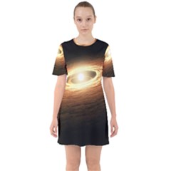 Erupting Star Sixties Short Sleeve Mini Dress