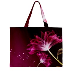 Drawing Flowers Lotus Zipper Mini Tote Bag by Sapixe