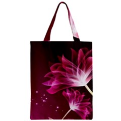 Drawing Flowers Lotus Zipper Classic Tote Bag