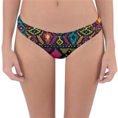 Ethnic Pattern Reversible Hipster Bikini Bottoms by Sapixe
