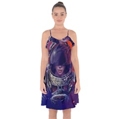 Eve Of Destruction Cgi 3d Sci Fi Space Ruffle Detail Chiffon Dress