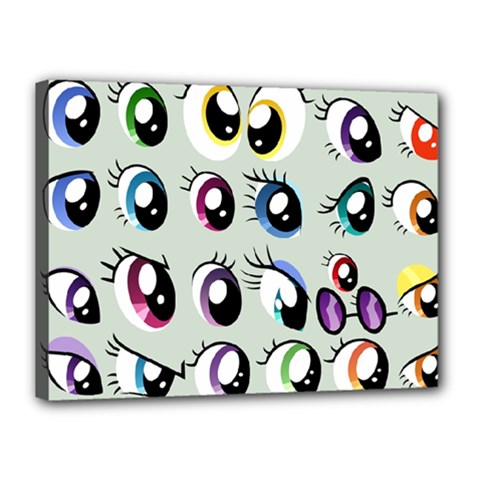 Eyes  Pattern Canvas 16  X 12  by Sapixe