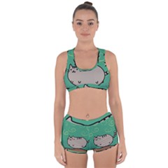 Fat Cat Racerback Boyleg Bikini Set by Sapixe