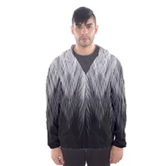 Feather Graphic Design Background Hooded Wind Breaker (men) by Sapixe