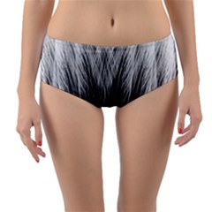 Feather Graphic Design Background Reversible Mid-waist Bikini Bottoms by Sapixe