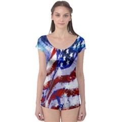 Flag Usa United States Of America Images Independence Day Boyleg Leotard  by Sapixe