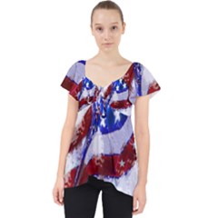 Flag Usa United States Of America Images Independence Day Lace Front Dolly Top