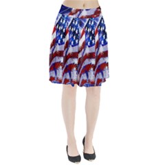 Flag Usa United States Of America Images Independence Day Pleated Skirt by Sapixe