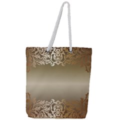 Floral Decoration Full Print Rope Handle Tote (large)