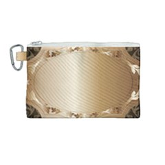 Floral Metal Pattern Canvas Cosmetic Bag (medium)