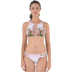Flora Butterfly Roses Perfectly Cut Out Bikini Set