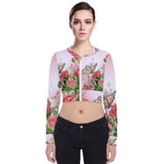 Flora Butterfly Roses Bomber Jacket by Sapixe