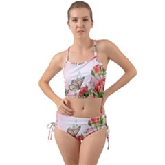 Flora Butterfly Roses Mini Tank Bikini Set by Sapixe