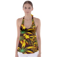 Floral Design Computer Digital Art Design Illustration Babydoll Tankini Top by Sapixe