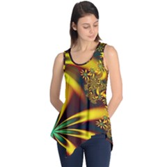 Floral Design Computer Digital Art Design Illustration Sleeveless Tunic