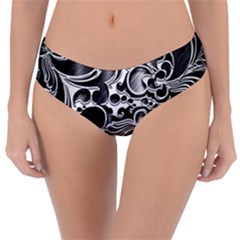 Floral High Contrast Pattern Reversible Classic Bikini Bottoms