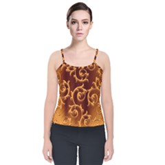 Floral Vintage Velvet Spaghetti Strap Top