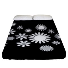 Flower Power Flowers Ornament Fitted Sheet (king Size) by Sapixe