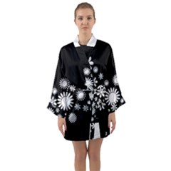 Flower Power Flowers Ornament Long Sleeve Kimono Robe by Sapixe