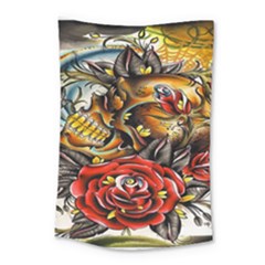 Flower Art Traditional Small Tapestry by Sapixe