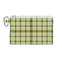 Geometric Tartan Pattern Square Canvas Cosmetic Bag (Medium) View1