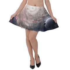 Galaxy Star Planet Velvet Skater Skirt