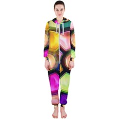 Glass Colorful Stained Glass Hooded Jumpsuit (ladies) 