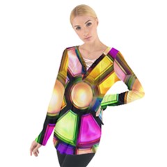 Glass Colorful Stained Glass Tie Up Tee by Sapixe