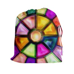 Glass Colorful Stained Glass Drawstring Pouches (xxl)