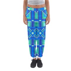 Grid Geometric Pattern Colorful Women s Jogger Sweatpants by Sapixe