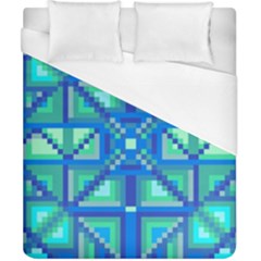 Grid Geometric Pattern Colorful Duvet Cover (california King Size)