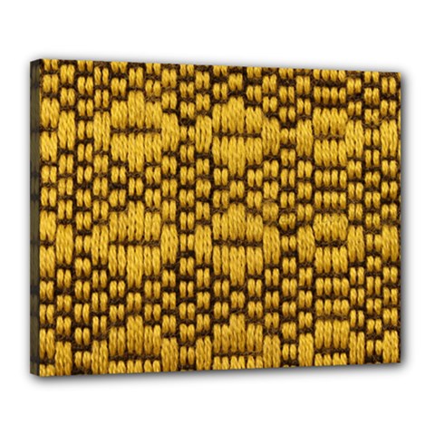 Golden Pattern Fabric Canvas 20  X 16 