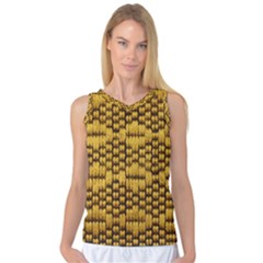 Golden Pattern Fabric Women s Basketball Tank Top