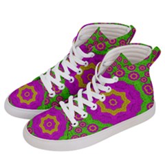 Decorative Festive Bohemic Ornate Style Women s Hi-top Skate Sneakers by pepitasart