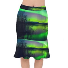 Green Northern Lights Canada Mermaid Skirt