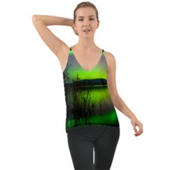 Green Northern Lights Canada Cami by Sapixe