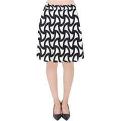 Grid Pattern Background Geometric Velvet High Waist Skirt by Sapixe