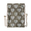 Hearts Motif Pattern Drawstring Bag (Small) View1