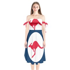 Roundel Of The Australian Air Force Shoulder Tie Bardot Midi Dress by abbeyz71