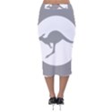 Low Visibility Roundel of the Australian Air Force Velvet Midi Pencil Skirt View2