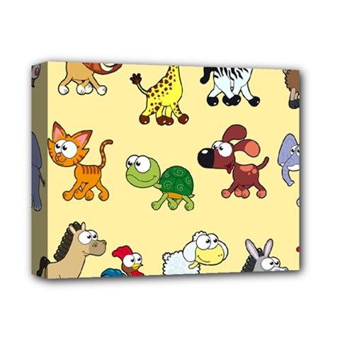 Group Of Animals Graphic Deluxe Canvas 14  X 11  by Sapixe