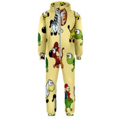 Group Of Animals Graphic Hooded Jumpsuit (men) 