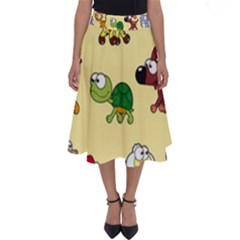 Group Of Animals Graphic Perfect Length Midi Skirt