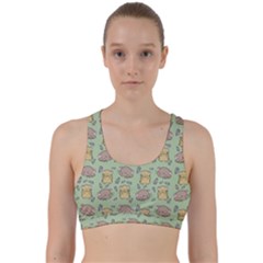 Hamster Pattern Back Weave Sports Bra