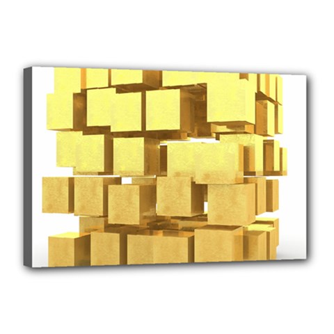 Gold Bars Feingold Bank Canvas 18  X 12 