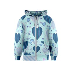 Hearts Pattern Paper Wallpaper Kids  Zipper Hoodie