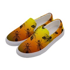 Insect Pattern Women s Canvas Slip Ons