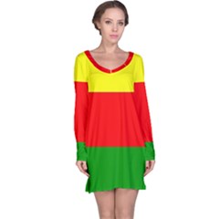 Kurdistan Kurd Kurds Kurdish Flag Long Sleeve Nightdress